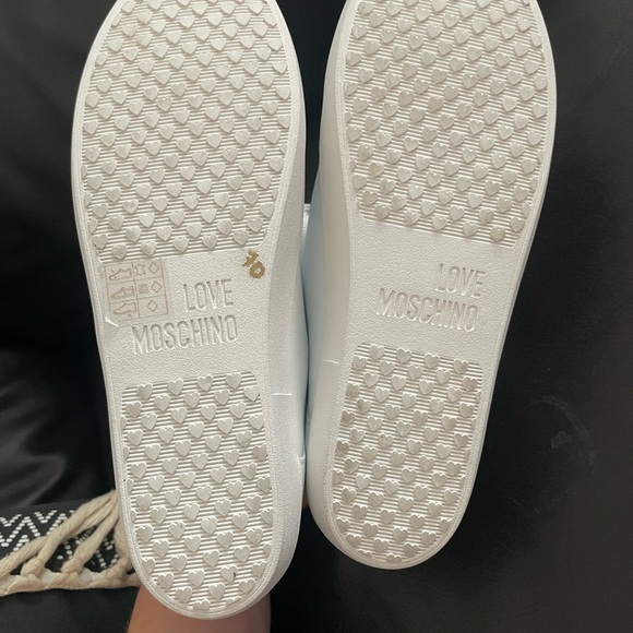 Love moschino white leather trainers uk5 - Picture 8 of 8